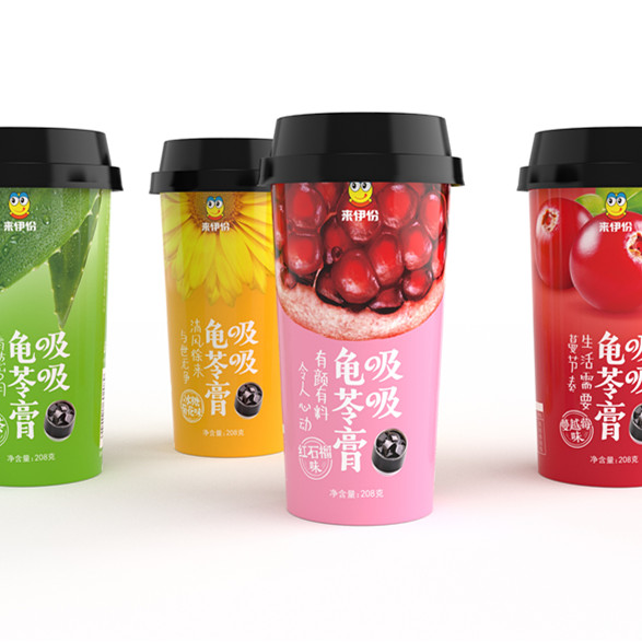 "零食巨头"来伊份品牌龟苓膏产品包装视觉升级